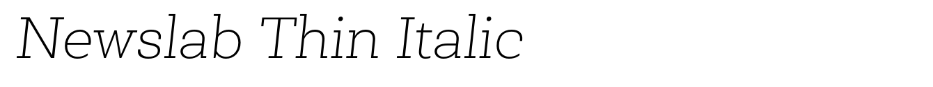 Newslab Thin Italic